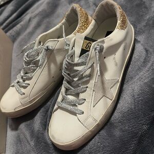 Golden goose superstar mix metallic women’s sneaker size 38 eu